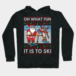 Ugly Christmas Sweater For Skiing Lovers Hoodie